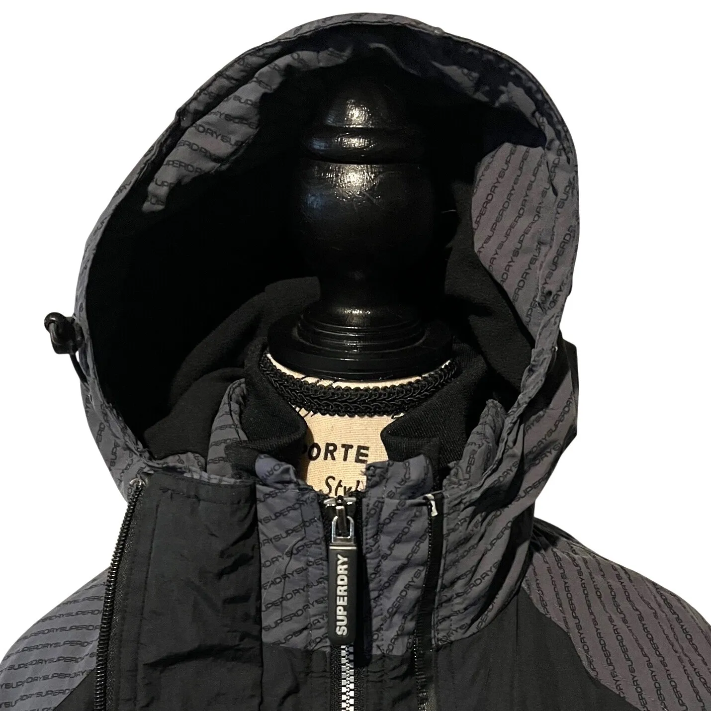 Superdry‎ SD-Windcheater Arctic Impact Jacket Black/Gray/Silver Size 4 GUC - Image 2