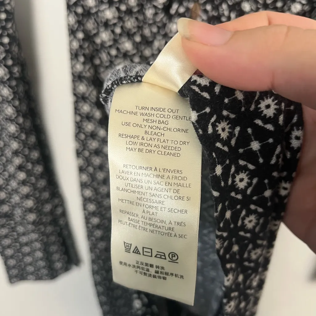 Free people Shayla Mini Dress in black long sleeve size small - Image 5