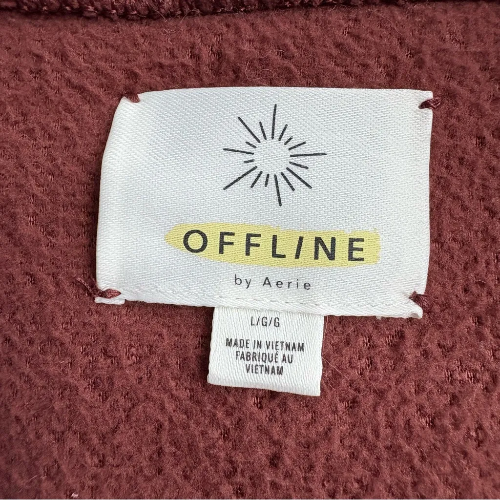 Aerie Brown and Tan Teddy Jacket with Cozy Fleece - Image 10