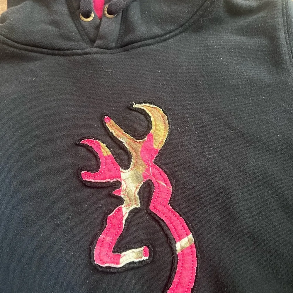 Browning  Black and Pink Hoodie - Image 2