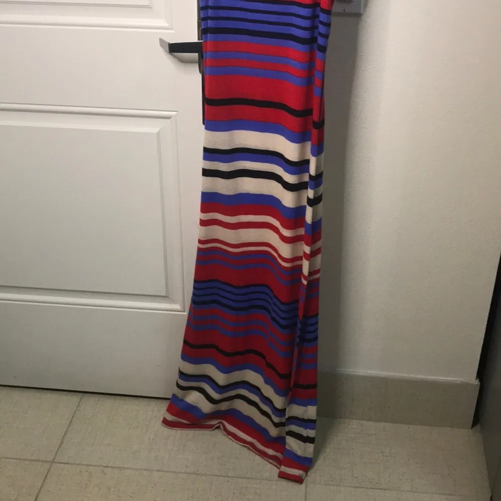 Active basic Stripped maxi dress razor tank soft lounge wear M - Image 3