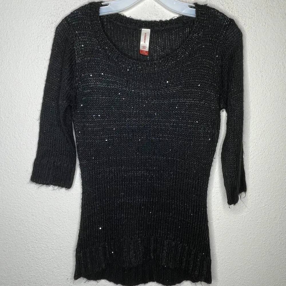 No Boundaries  Sparkly‎ Sweater Black - Image 4