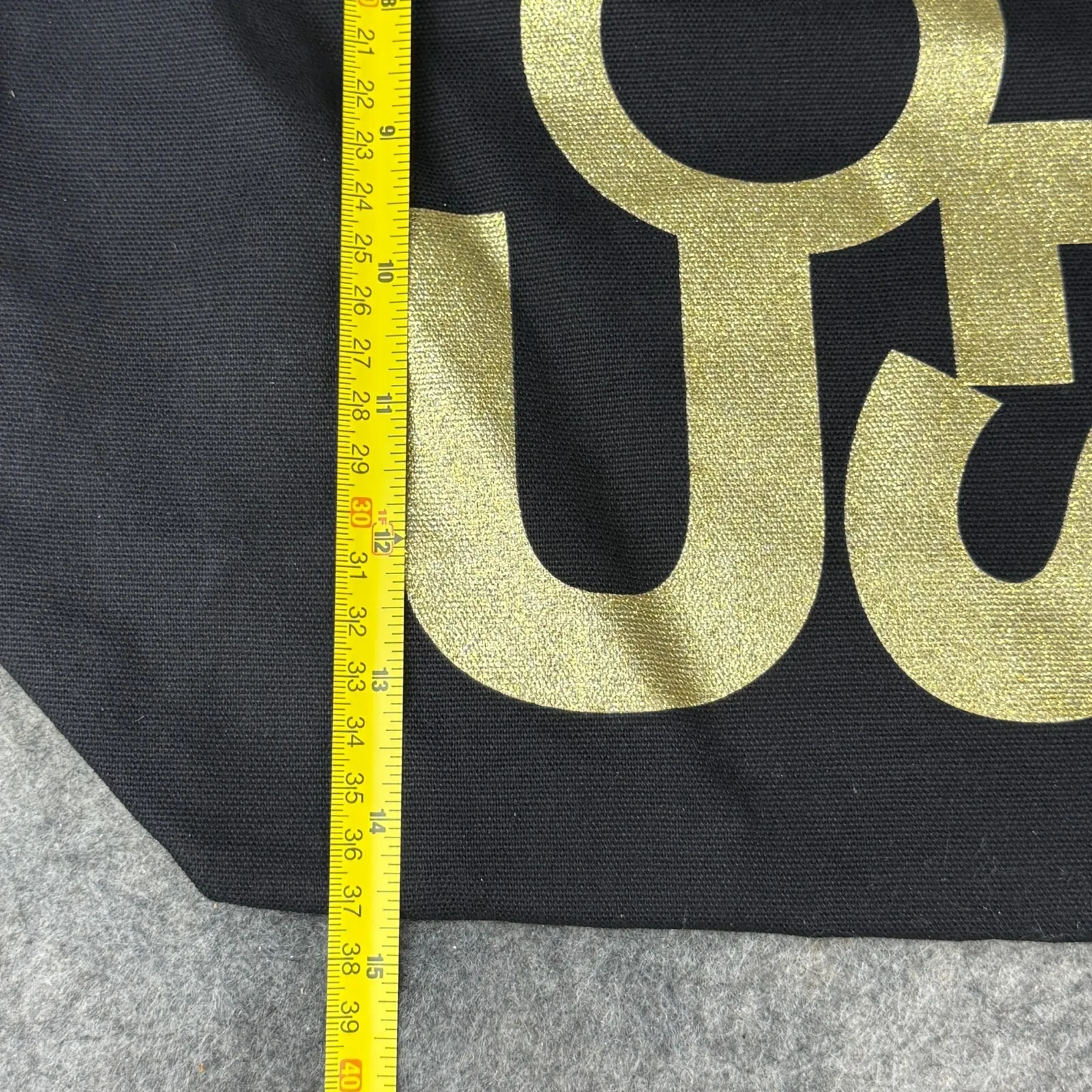 Disney Parks Mickey Mouse Black Gold Glitter Large Canvas Tote Shopping‎ Bag NWT - Image 7