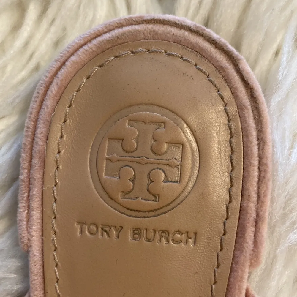 Tory Burch Mules color light pink size 6.5 condition good soft leather - Image 5
