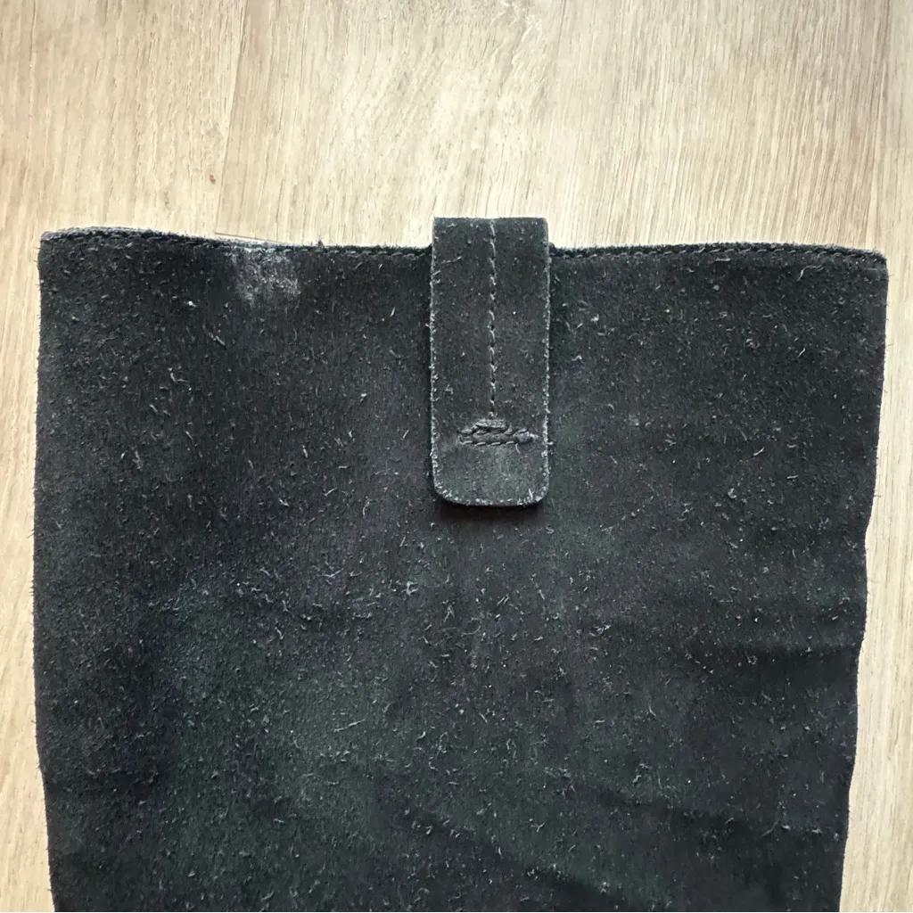 Tory Burch Wayland Tall Black Suede Boot Size 9 - Image 5