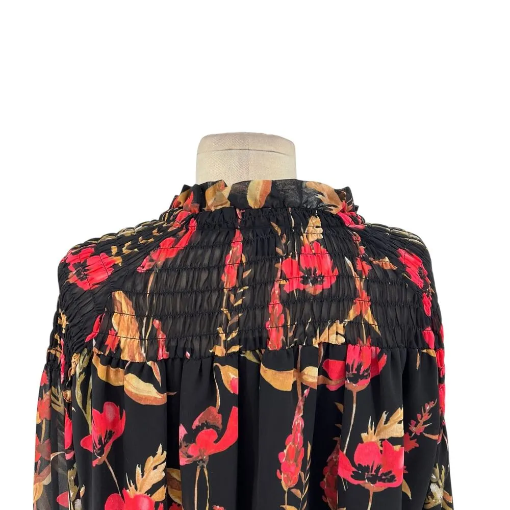 Yumi Kim Ruby Romance‎ Stanton ST Top Black Red Floral Size Medium - Image 7
