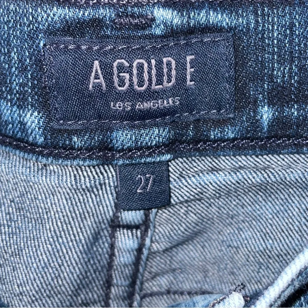 AGOLDE Distressed Dark Wash Colette Skinny Jeans Size 27 - Image 2
