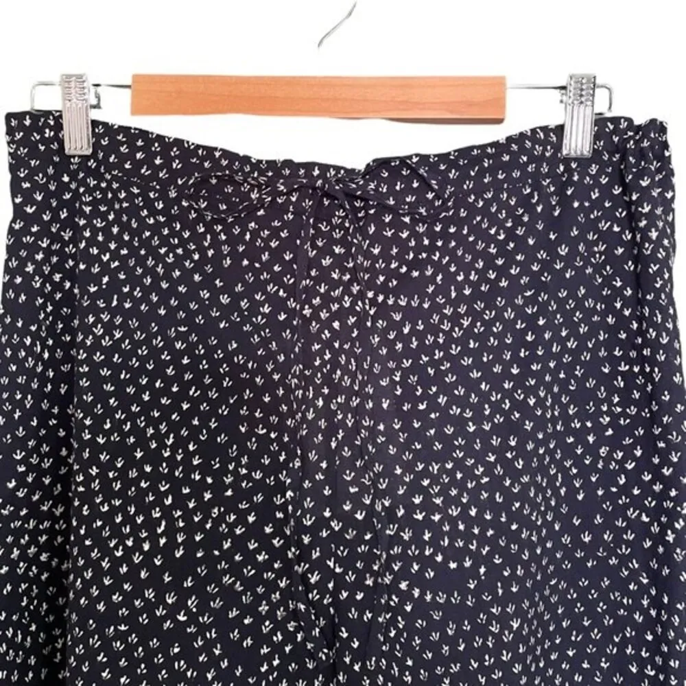 NWT Karu Handprinted Scrub Print Pants Midnight Blue Artisan Womenâs Size Medium - Image 5