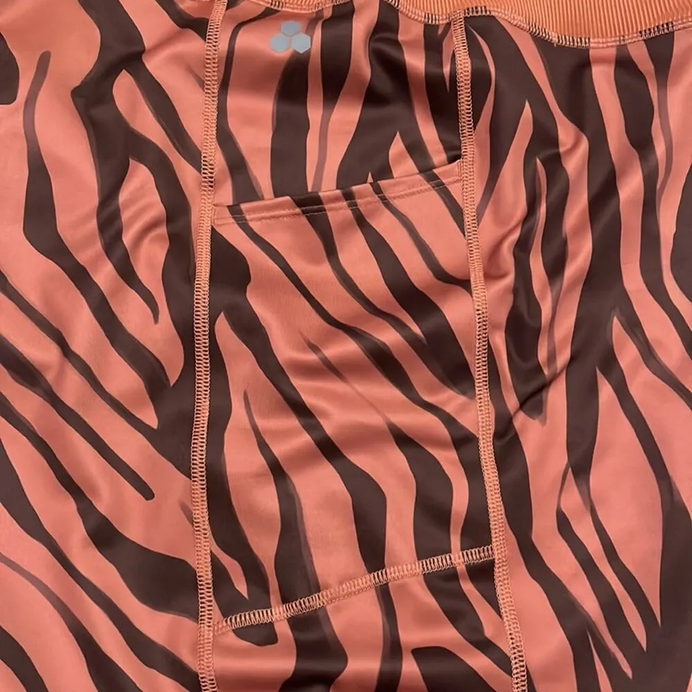 Tek Gear Athletic Bike Shorts Women 3x High Rise Stretch Animal Tiger Print - Image 7
