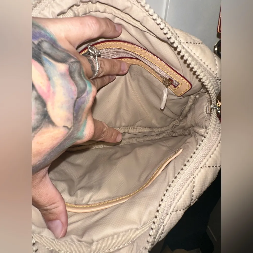 NWOT Nordstrom MZ WallaceSmall Metro Quilted Nylon Camera Bag In Buff - Image 14