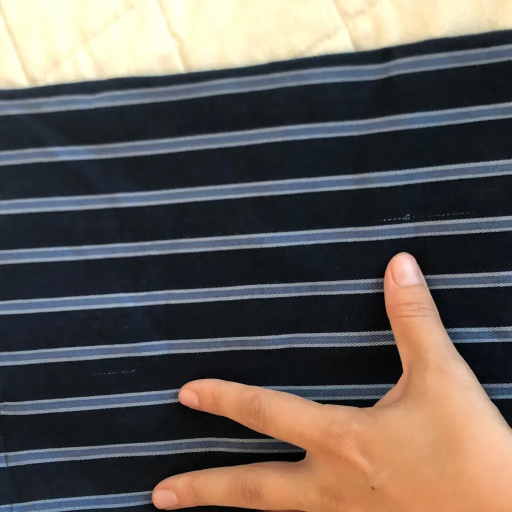 Reformation Navy and White Striped Jumpsuit - Image 5