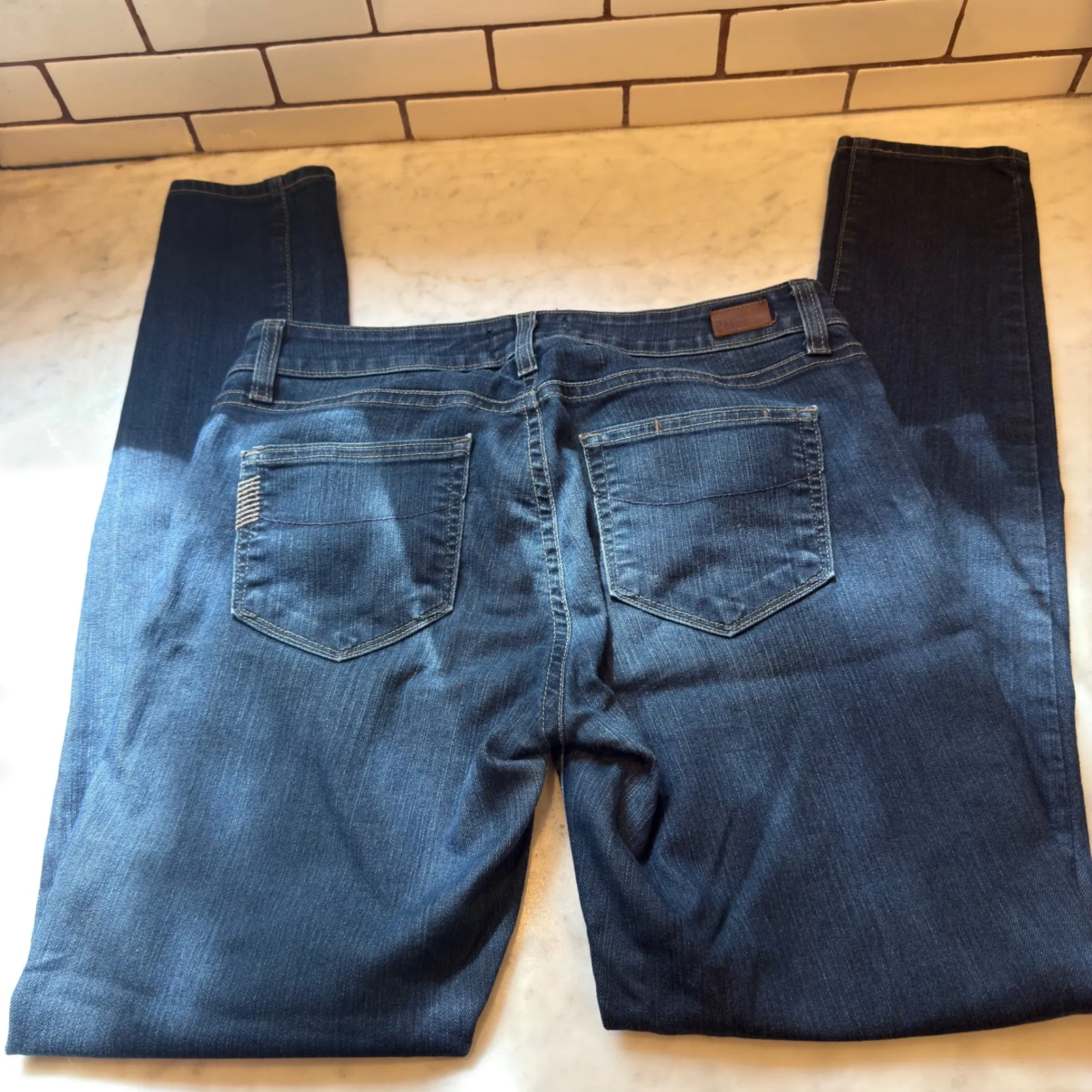 Paige Women's Dark Wash Denim Skinny Jeans Size 29 - Image 3