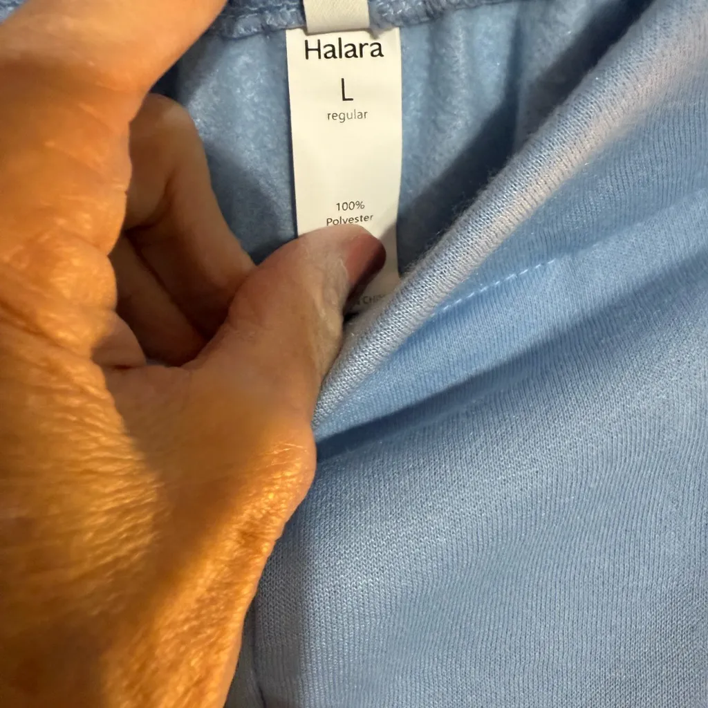 NWOT HALARA High Waisted Pocket Wide Leg Fleece Casual Pants Size Large - Image 12