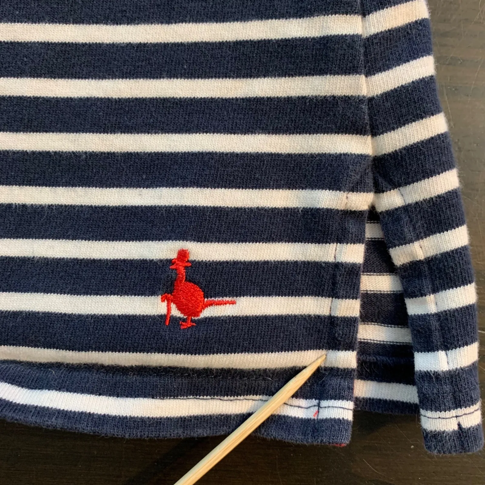 Jack Wills Striped Boat Neck 3/4 Sleeve Tunic Top Navy White Red US 6 Breton - Image 11