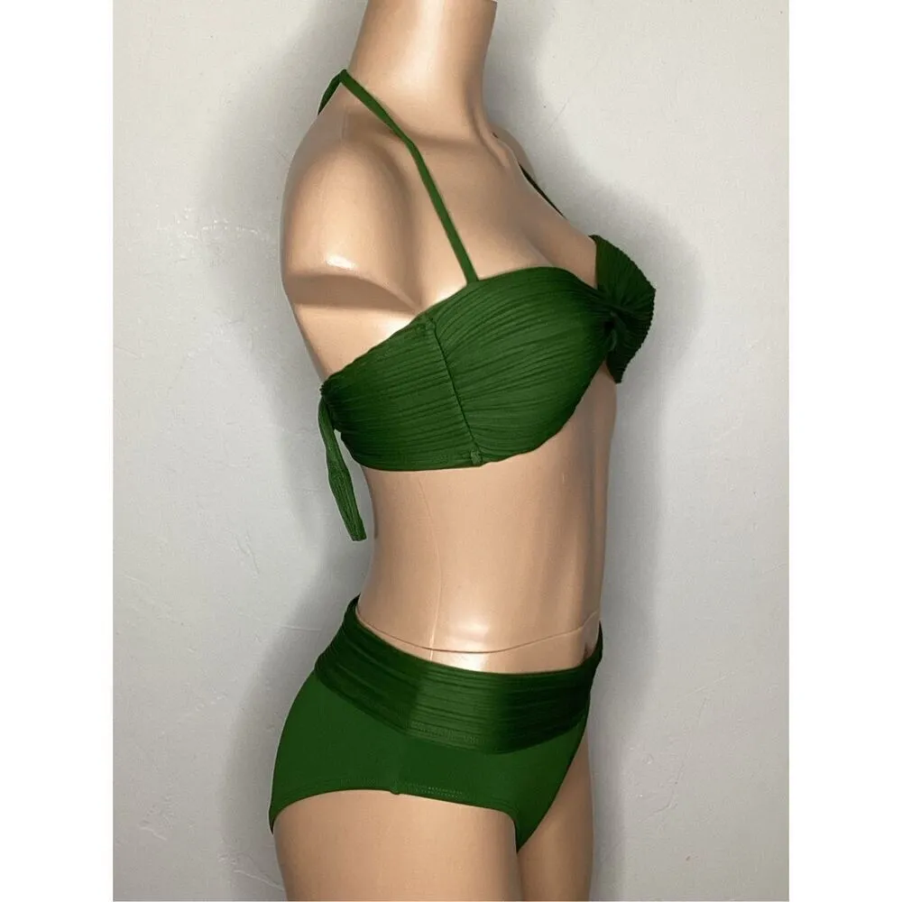 New. Robin Piccone basil green bikini. M-top/S-bottom. Retails $186 - Image 5