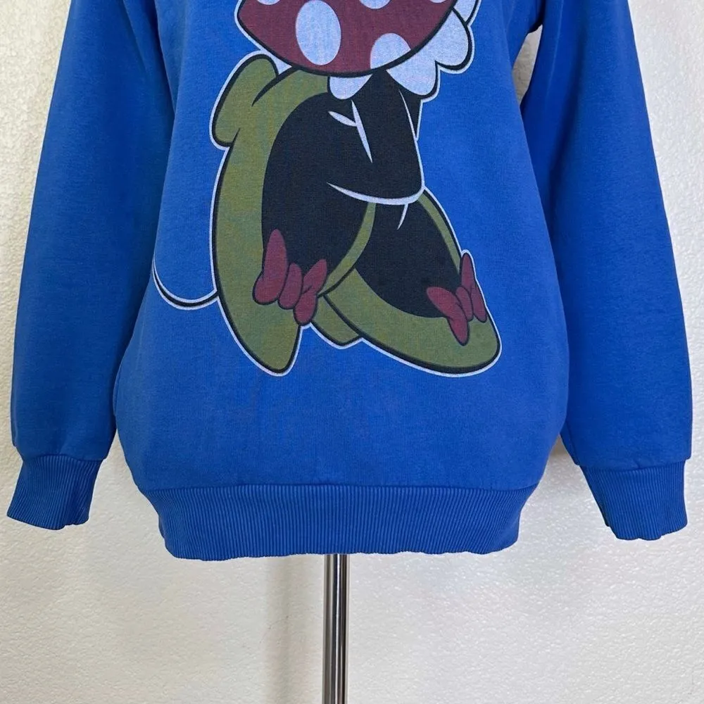 Minnie Mouse Ear Hoodie Blue Pullover Sweatshirt Blue - Image 4