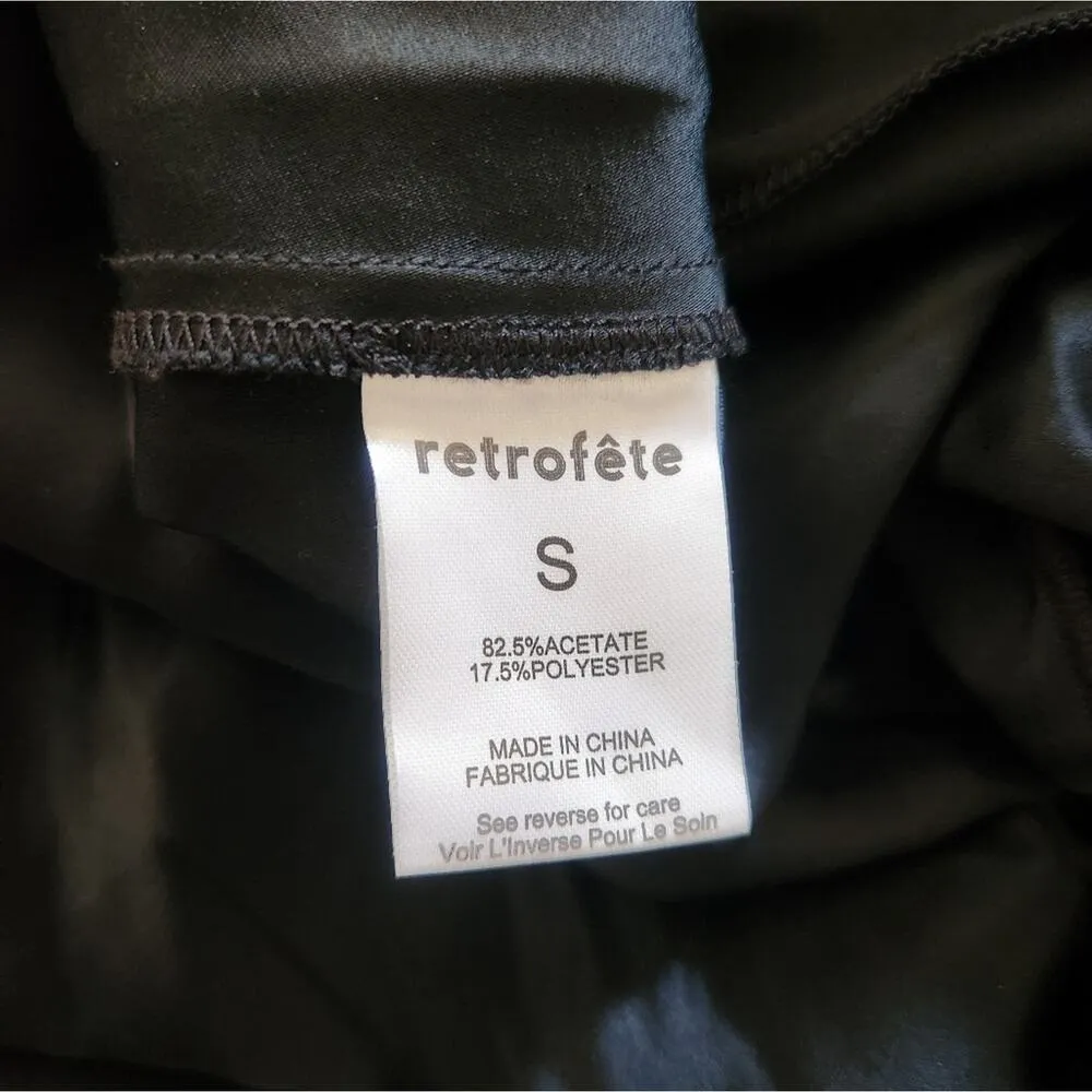 Retrofete Sab Dress Black Maxi Halter Satin Size Small NWT Sleeveless - Image 14