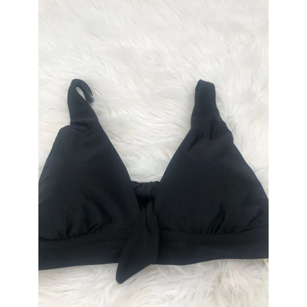 Aerie Womens Shade & Shore Bow Front Bralette‎ Bikini Top Black Size XL NWT - Image 4