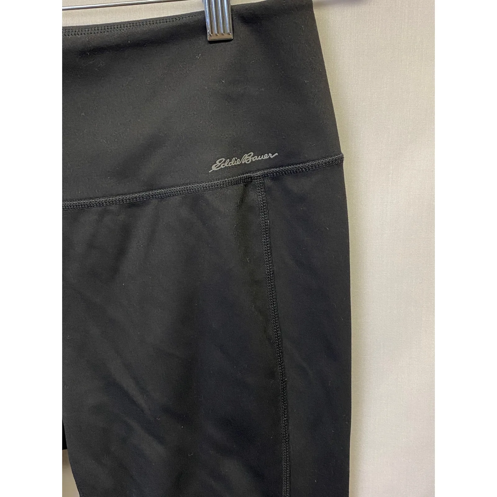 Eddie Bauer Black Bike Shorts Gorpcore Athleisure Minimal Activewear Women's L - Image 3