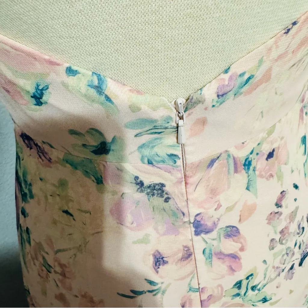 Marchesa Notte Bridesmaid Women‎ Pink Floral Backless Sleeveless Dress Size 2 - Image 12