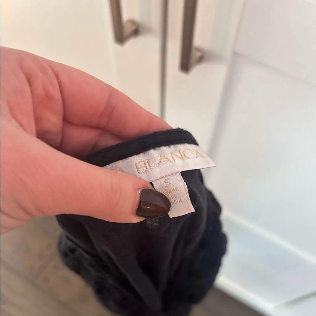 La Blanca Island Fare V Neck Tunic Black Cover-Up Swim Size Small - Image 6