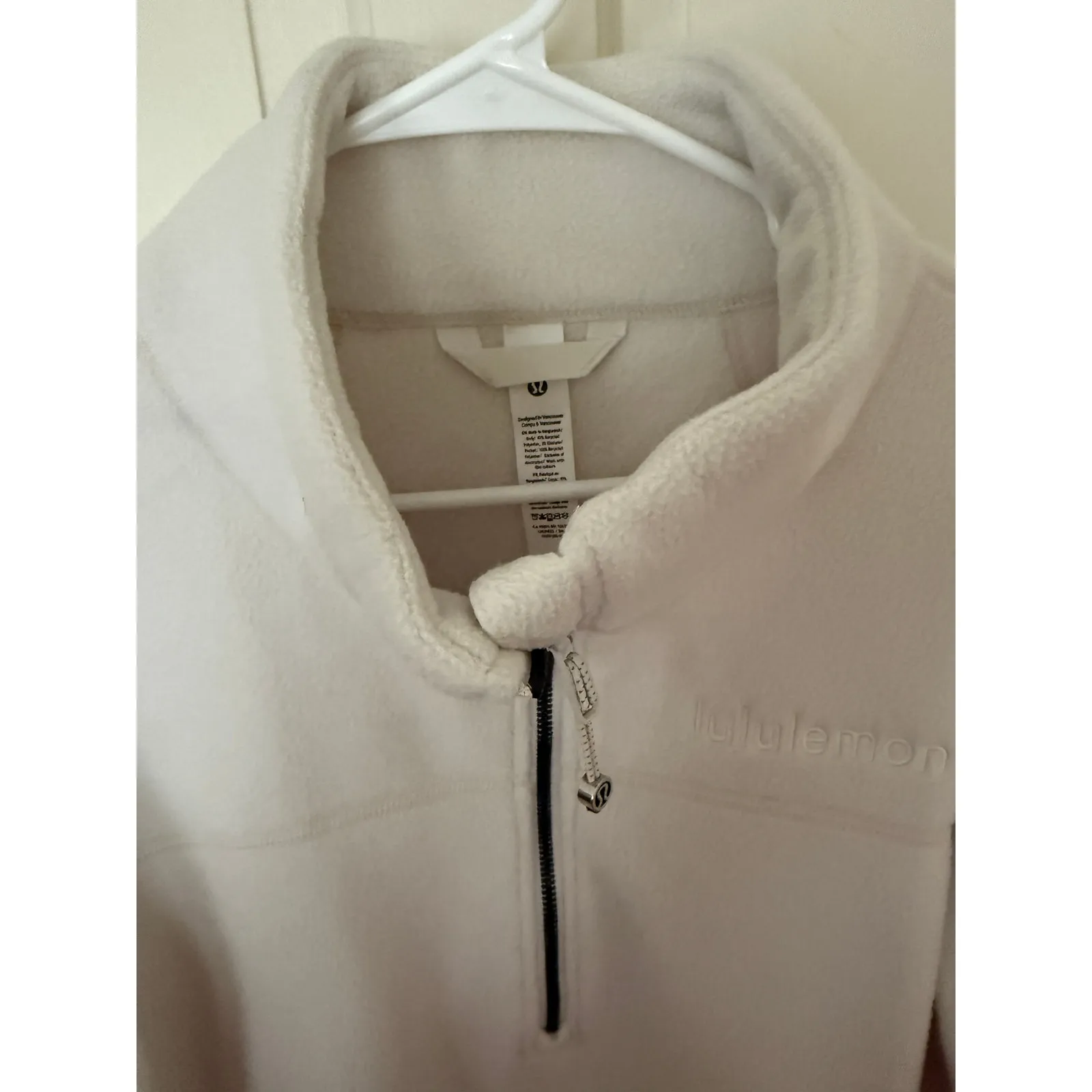 Lululemon Oversized Half-Zip Fleece Pullover in White Opal - size 8 - Image 9
