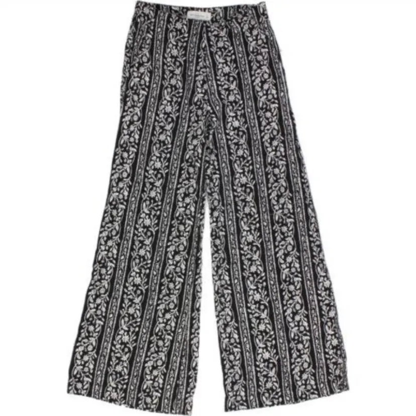 Abercrombie & Fitch Womens Black and White Floral Palazzo Wide Leg Pants 0 - Image 3