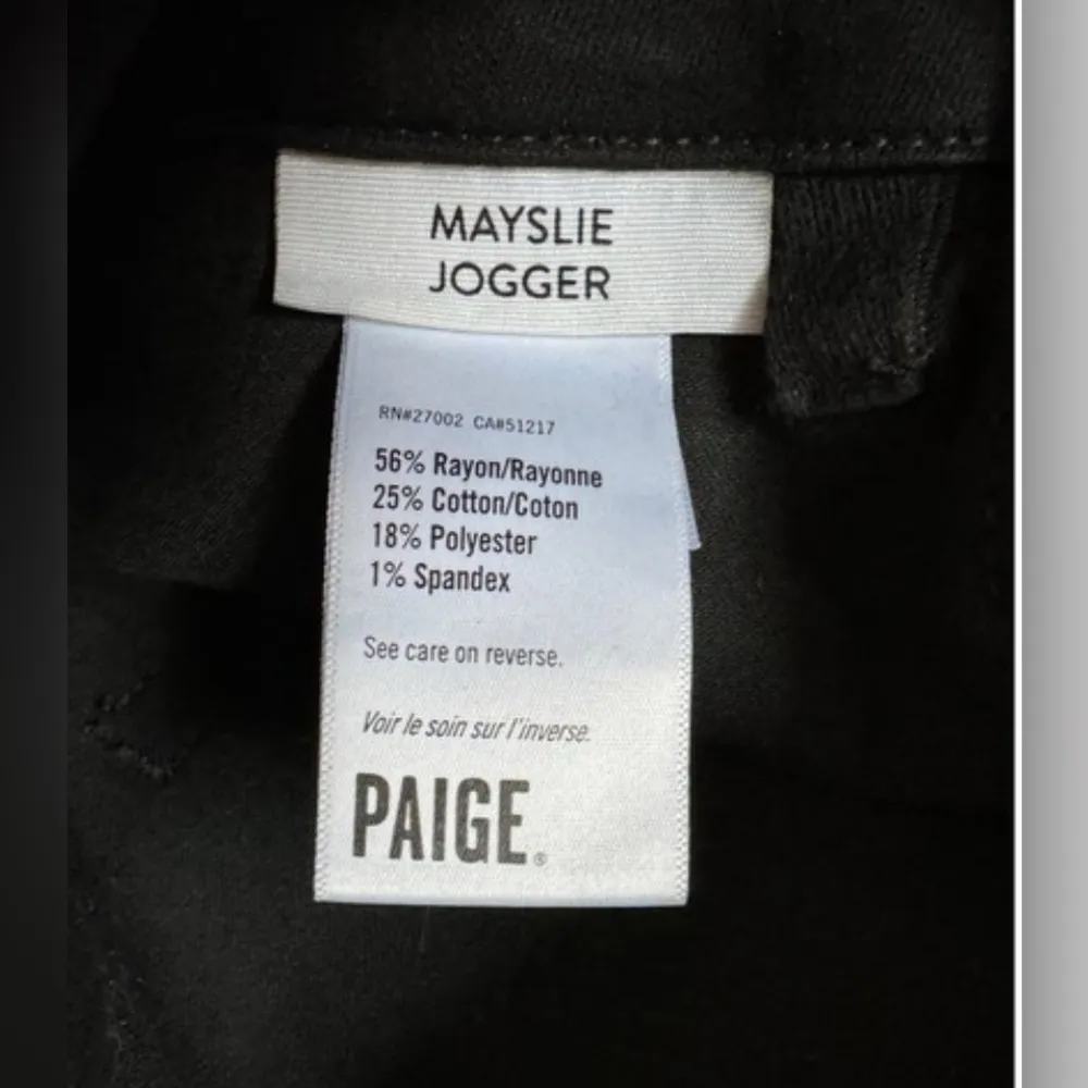 PAIGE woman black fog Mayslie luxe coated jogger style pants, SZ 25 - Image 7