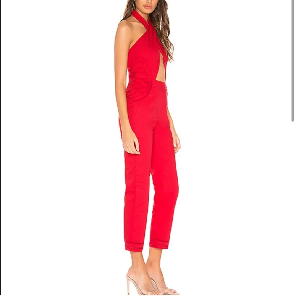 LOVERS + FRIENDS revolve Cobi jumpsuit in Strawberry - Image 2