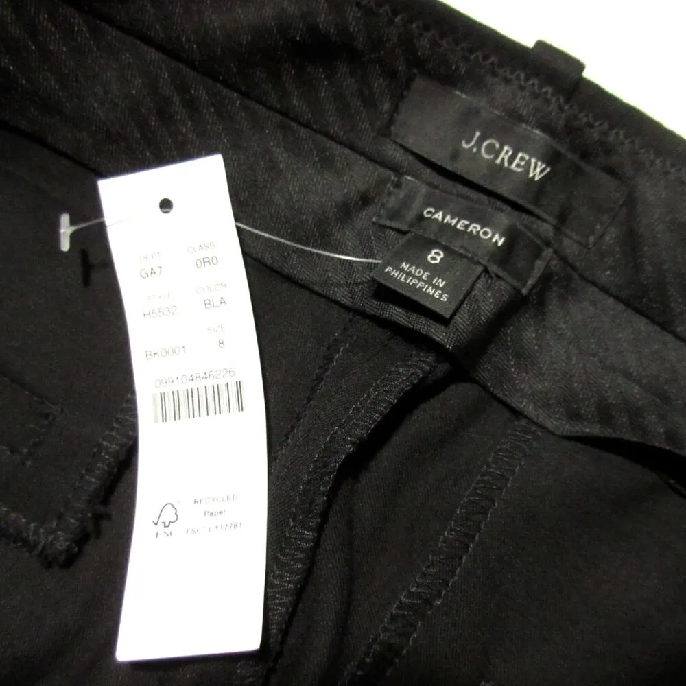 NWT J.Crew Cameron Slim Crop in Black Bi-stretch Cotton Pants 8 - Image 3