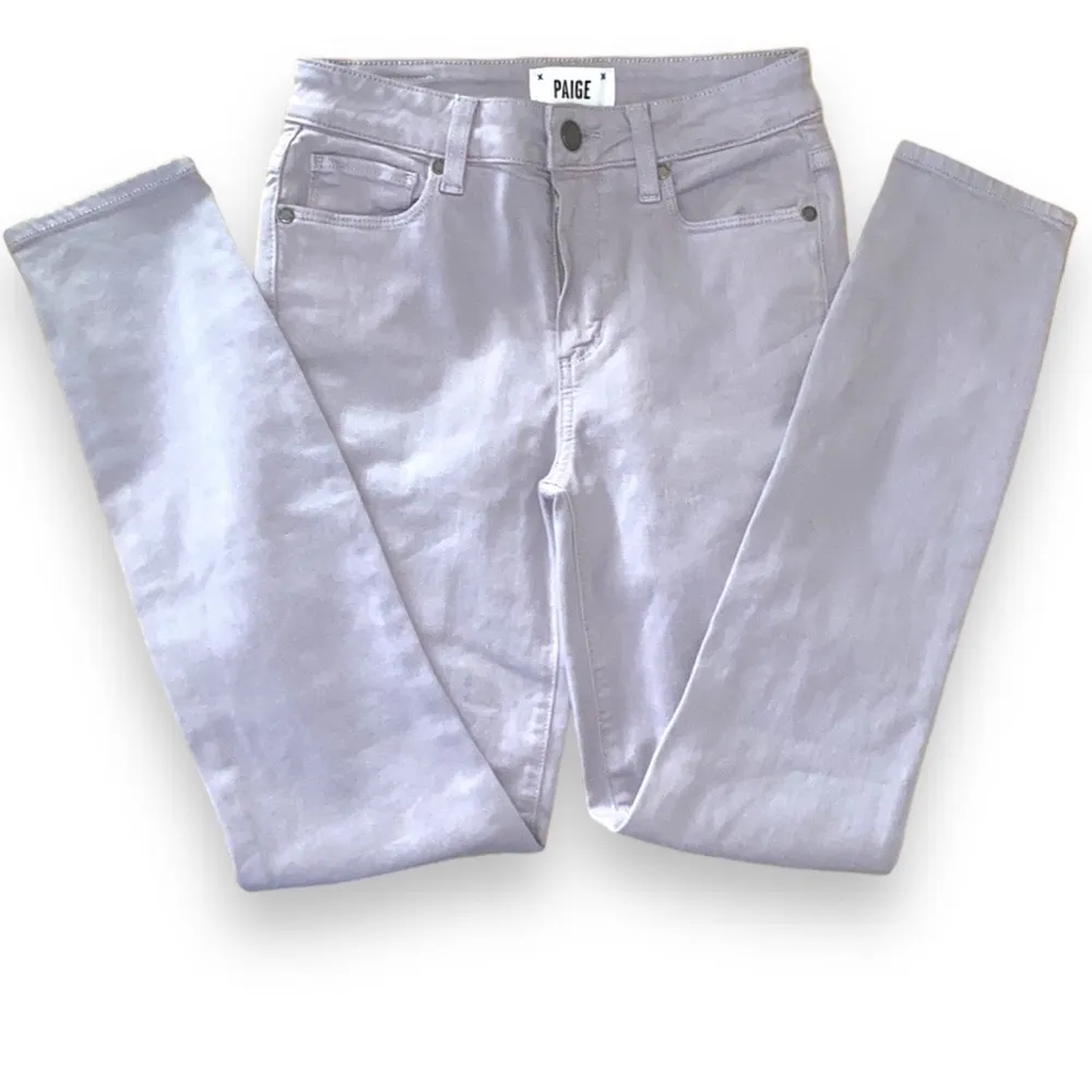 PAIGE Hoxton Ankle High Rise Skinny Jeans in Soft Violet - Image 6