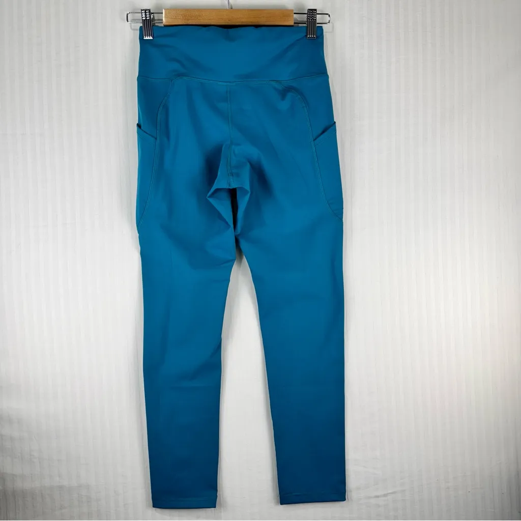Moose Voyage Size Small Blue Athletic Legging Durable Lycra Nylon Wide Waistband - Image 4
