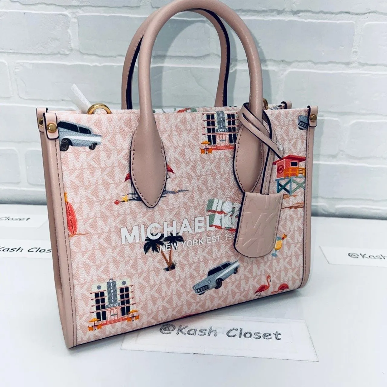 Light Powder Blush Mirella Tote Small Shopper Bag - Image 2