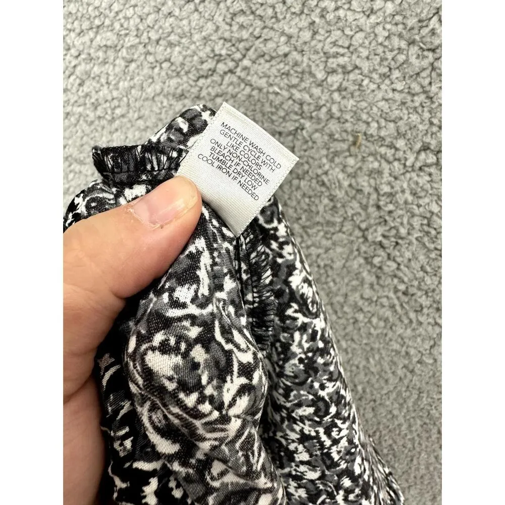 CJ Banks Pants Women 1X Black White Geometric Print Pull - Image 8