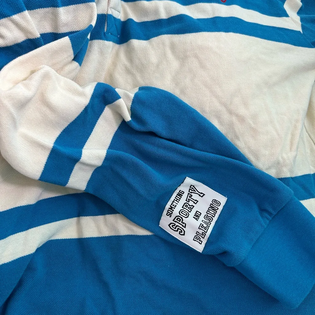 Pleasing Long Sleeve Rugby Top Harry Styles EUC Blue Size L - Image 5