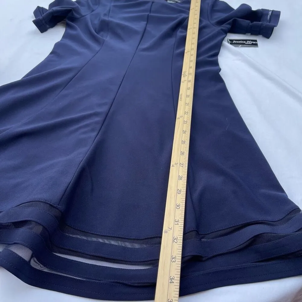 NWT Jessica Howard size 10P fit n flare dress. Lined cut out stripes on sleeves - Image 6