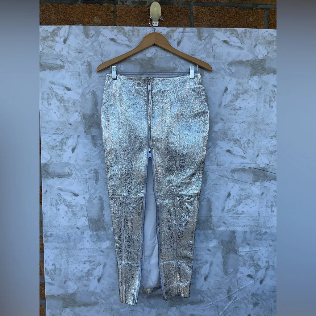 RETROFETE SILVER Liza Leather Skirt SIZE XS - Image 7