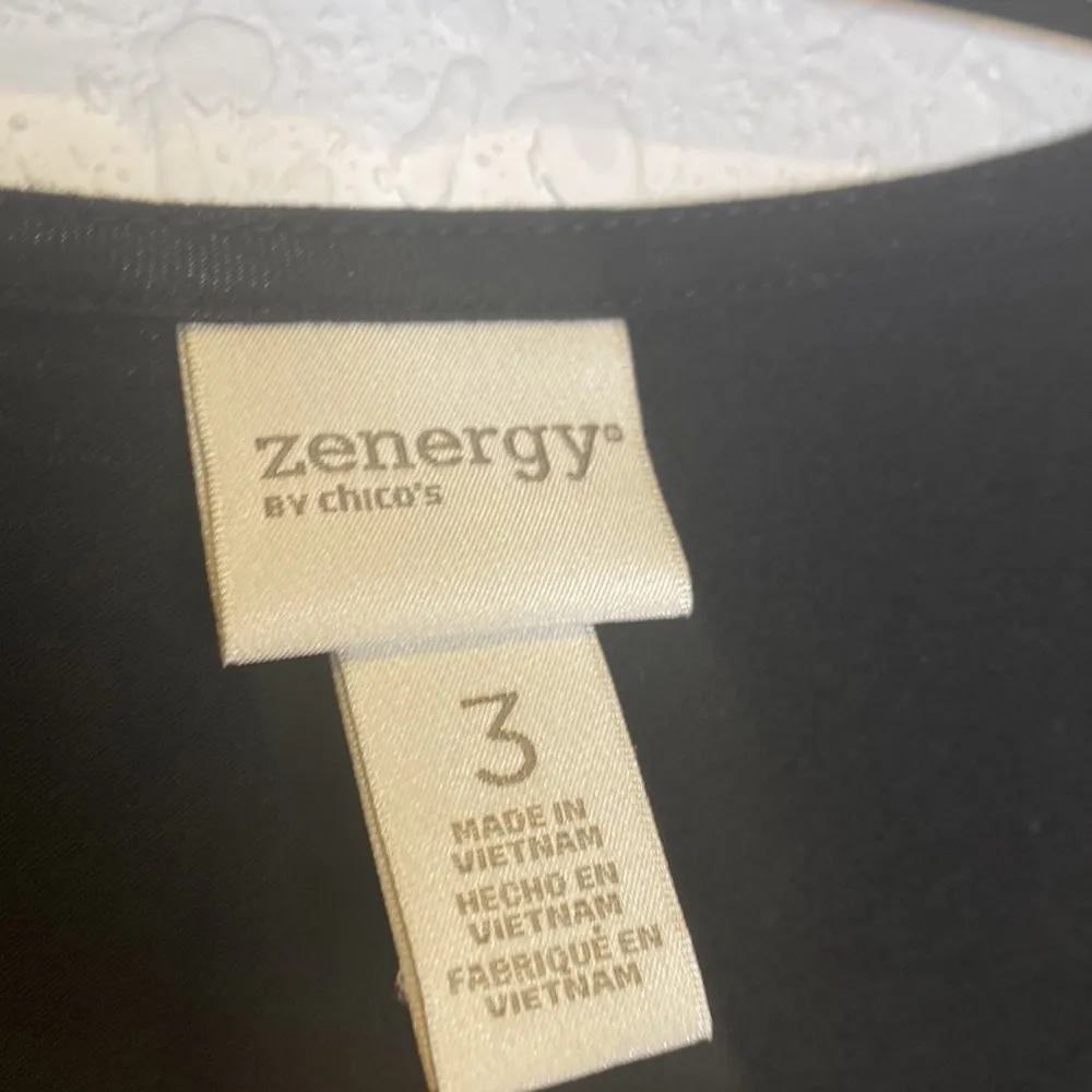 Zenergy by Chico’s Janelle Dot Print Tunic Top EUC Sz 16 3/4 Sleeves Stretch - Image 5
