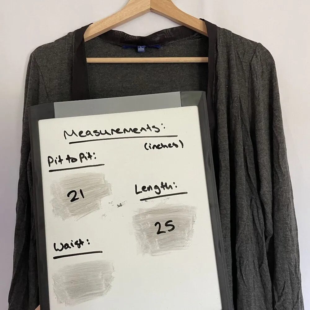 Apt. 9 gray and black cardigan rayon spandex women's size large - Image 6