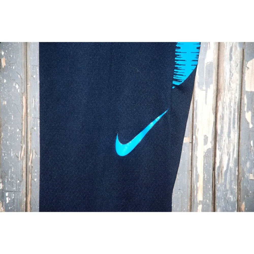 Nike Dri-Fit Ladies Blue Leggings Size S Stretch Zipper Pockets Activewear Gym - Image 4