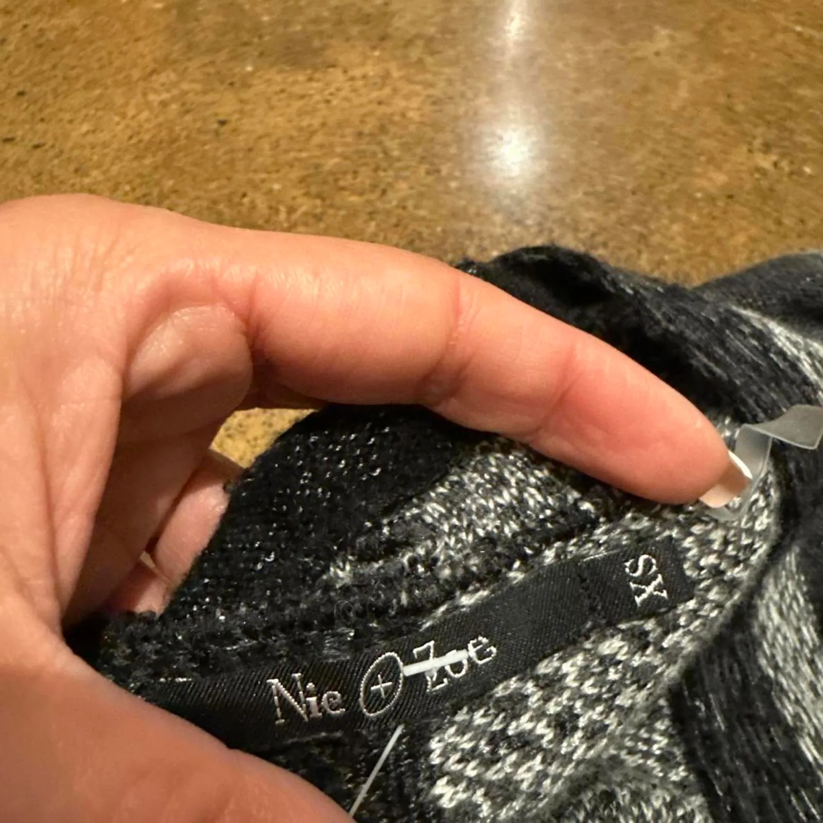 Nic+Zoe Women's Black and Grey Cardigan Size XS - Image 4