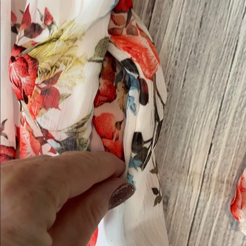 Disney Beauty and the Beast Floral Romper.  Size Small. - Image 11