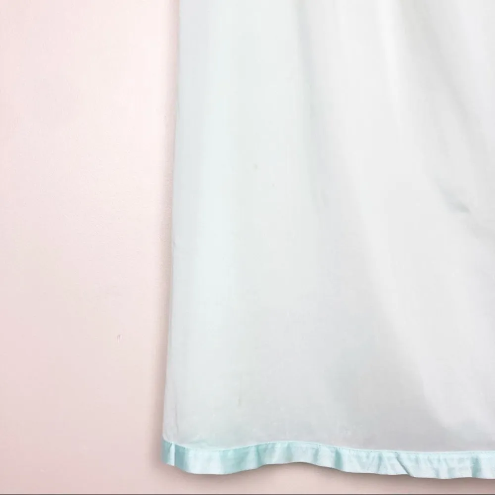 Vintage Mint Green Chiffon Eyelet Short Sleeve Nightgown Sz M Size M - Image 6