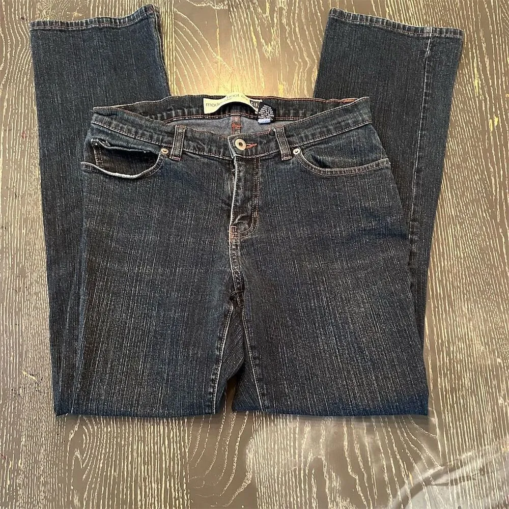 Gap Modern Boot Cut Stretch Jeans Women's Size 6 Dark Blue Mid-Rise Denim - Image 4