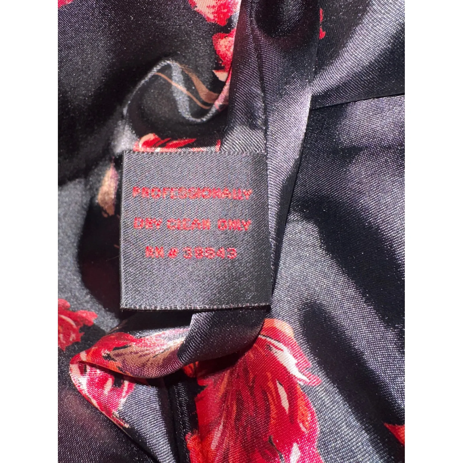 Via Spiga Womens Black Wool Blend Dress Coat Size 12‎ Floral Lined Stylish - Image 7