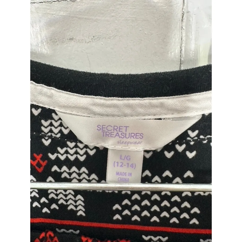 Secret Treasures Snowflake Long Sleeve 2 Piece Pajama Lounge Set Large 12/14 - Image 4