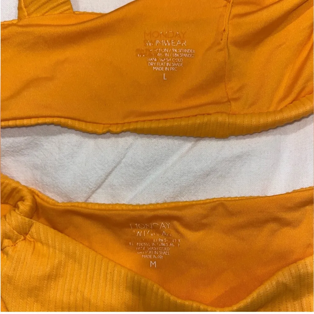 Monday Swimwear Bikini Set Orange Size undefined - Image 4