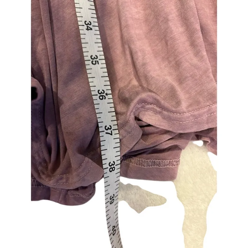 ANTHROPOLOGIE EASEL Women's Babydoll Josy Dress MEDIUM Mauve Oversized Mini - Image 7