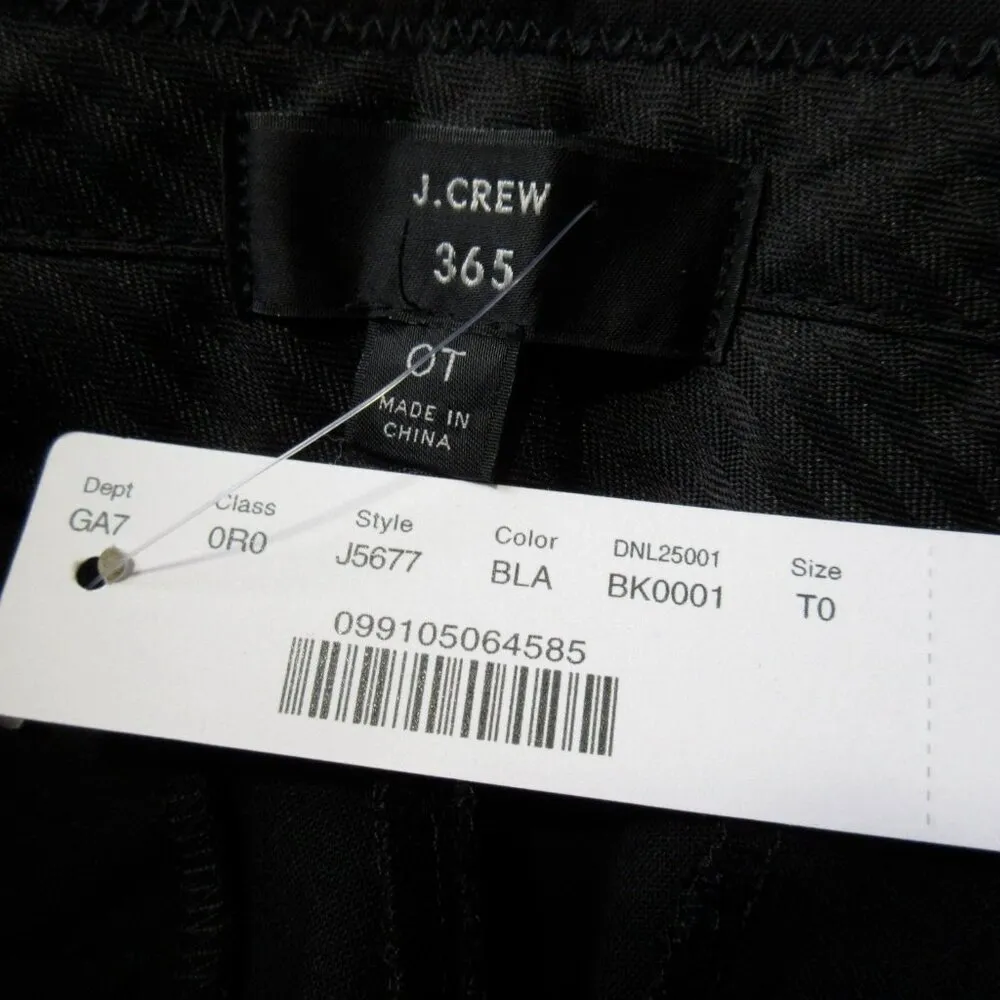 NWT J.Crew High Rise Peyton Crop in Black Wide Leg Four-Season Stretch Pants 0T - Image 3
