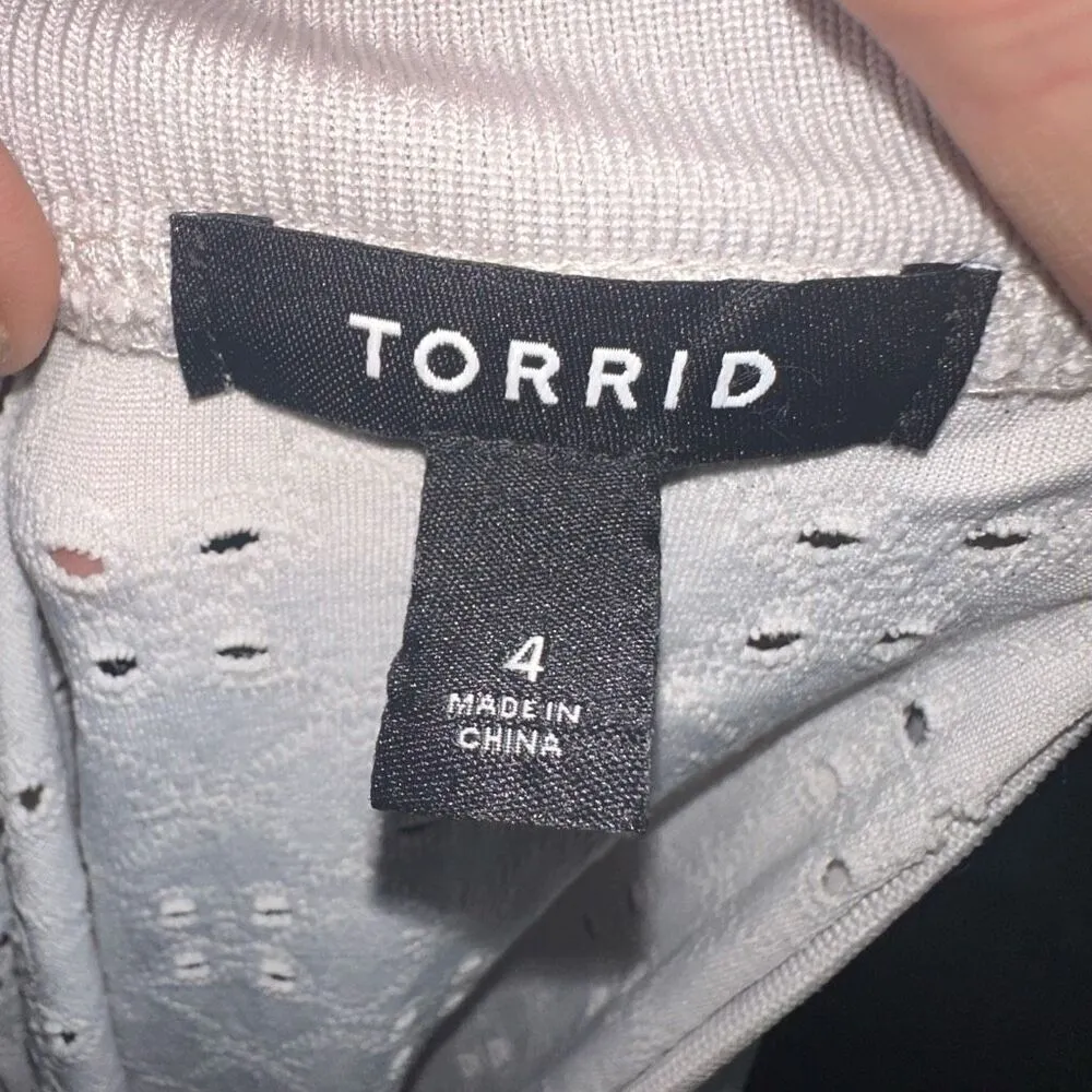 Torrid eyelet light gray lacy 4x full zip bomber jacket - Image 5